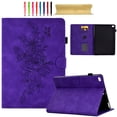 thumbnail image 1 of for iPad mini 1/2/3/4/5th Generation, Premium Luxury PU Leather Cover/Smart Folio with Dual Stand and Auto Sleep/Wake Function Case Cover with Pen Slot & Card Slots for iPad mini 1/2/3/4/5th, Purple, 1 of 7