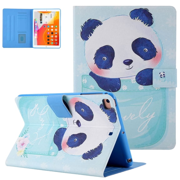 iPad mini 3 Case, iPad mini 2 Case, Allytech Premium PU Leather Ultra Slim Lightweight Auto Sleep Wake Protective Shockproof Folio Stand Smart Case Cover for Apple iPad mini 1 2 3, Panda