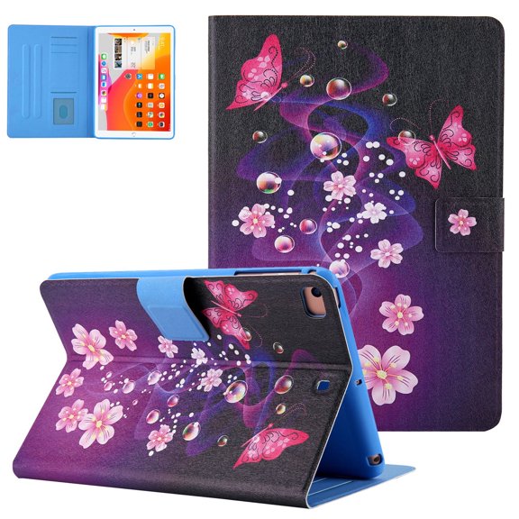 iPad mini 3 Case, iPad mini 2 Case, Allytech Premium PU Leather Ultra Slim Lightweight Auto Sleep Wake Protective Shockproof Folio Stand Smart Case Cover for Apple iPad mini 1 2 3, Butterflies