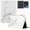 thumbnail image 1 of iPad mini 4 Case, Allytech PU Leather Slim Fit Shockproof Folio Kickstand Book Style Magnetic Closure Auto Sleep Wake Smart Cover Case for Apple iPad Mini 4th Generation, White Marble, 1 of 7