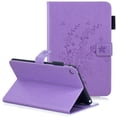 thumbnail image 1 of iPad mini 4 Case, iPad mini 4th Generation Case 7.9", Allytech PU Leather Slim Fit Blossom Magnetic Stand Folio Book Cover Style Cards Holder Wallet Case for Apple iPad mini 4 A1550 A1538, Purple, 1 of 7