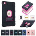 thumbnail image 1 of iPad mini 5 2019 Case, iPad mini 4 Case, Dteck 3 in 1 Hybrid Heavy Duty Rugged Shockproof Anti-Scratch Protective Kickstand Case With PET Screen Protector For iPad mini 4/5, Black/Rose, 1 of 4