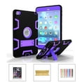 thumbnail image 1 of iPad mini 5 2019 Case, iPad mini 4 Case, Dteck Shockproof Three Layer Hybrid Rugged Heavy Duty Kickstand Anti-Slip Cover with PET Screen Protector For iPad mini 4/mini 5, Black/Purple, 1 of 6
