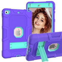 iPad mini 5 Case/iPad mini 4 Case with Screen Protector, Dteck Full Body Protection Rugged Shockproof Case Kickstand Hybrid Cover for iPad mini 5/4 7.9-inch, Purple