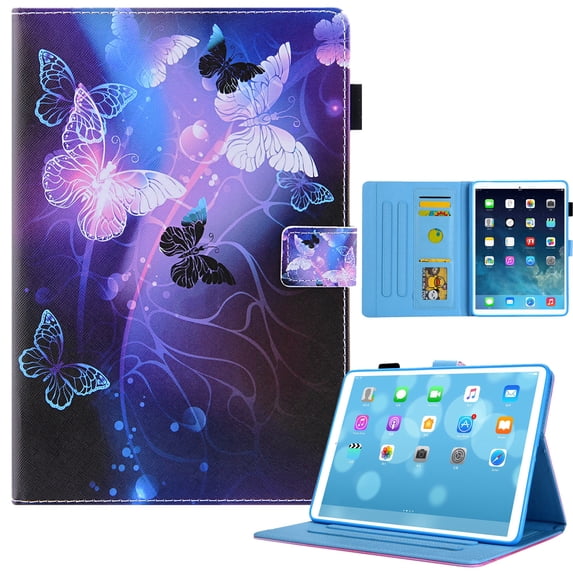 iPad mini 6 Case 2021, iPad mini 6th Generation Case 8.3 inch, Dteck Pattern PU Leather Folio Flip Case Auto Wake Sleep with Pencil Loop for iPad mini 6th Gen 8.3 inch 2021,Purple Butterfly