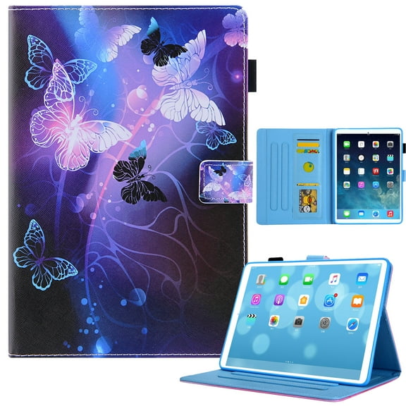 iPad mini 6 Case 2021, iPad mini 6th Generation Case 8.3 inch, Dteck Pattern PU Leather Folio Flip Case Auto Wake Sleep with Pencil Loop for iPad mini 6th Gen 8.3 inch 2021,Purple Butterfly