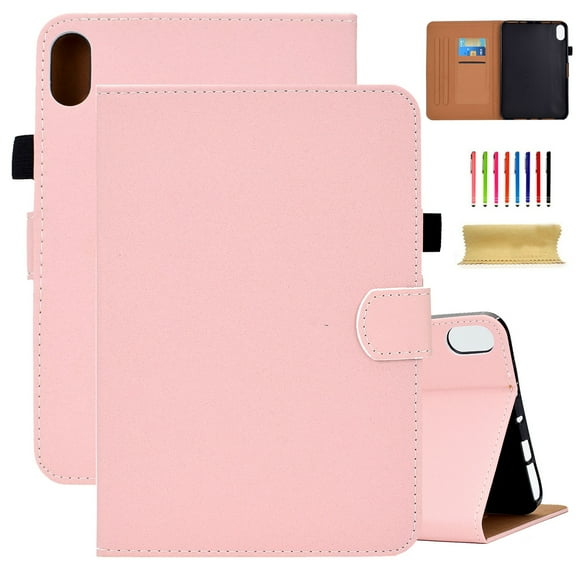 iPad mini 6 Case, Dteck Flip Case for iPad mini 8.3 inch 2021, Matte PU Leather Wallet Case with Auto Wake Sleep For iPad mini (6th Generation),Pink