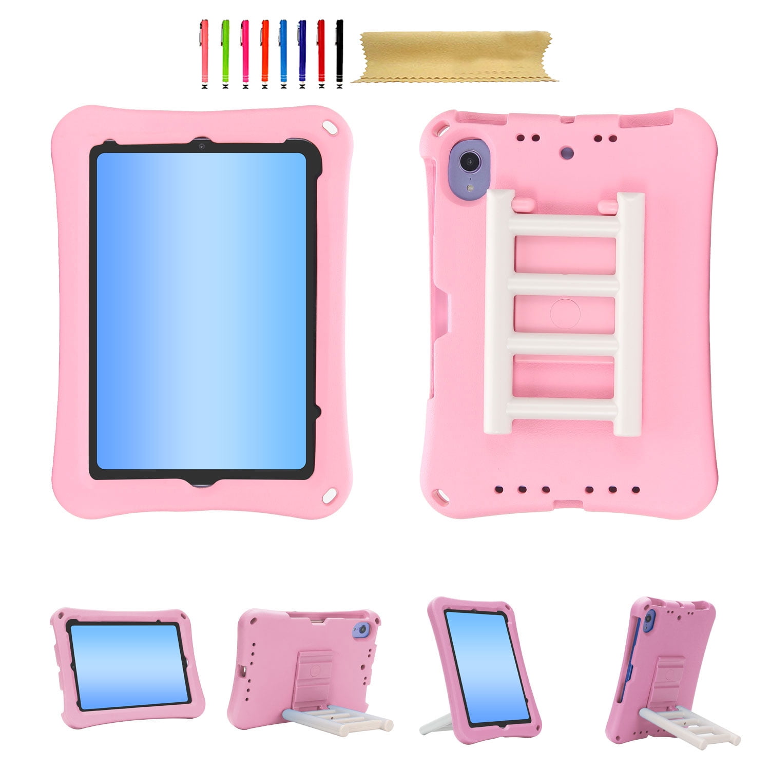 for iPad mini 6/mini 2024 Kids Friendly EVA Rugged Case, Adjustable 360