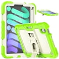thumbnail image 1 of for iPad mini 6th Gen 8.3" 2021 Case with PET Screen Protector + Pencil Holder + Stand + Shoulder Strap | Heavy Duty Protection 3 Layer Silicone PC Case for iPad mini 6th Generation | Olivine+Beige, 1 of 9