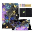 thumbnail image 1 of for iPad mini 6th Gen 8.3" 2021 Case, Pattern PU Leather Full Body Protective Adjustable Stand Cover with Card Pocket Folio Flip Case Cover for iPad mini 6th Gen 8.3" 2021, Gold Butterfly, 1 of 7