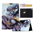 thumbnail image 1 of for iPad mini 6th Gen 8.3" 2021 Case, Pattern PU Leather Full Body Protective Adjustable Stand Cover with Card Pocket Folio Flip Case Cover for iPad mini 6th Gen 8.3" 2021, Peony Flower, 1 of 7
