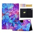 thumbnail image 1 of for iPad mini 6th Gen 8.3" 2021 Case, Pattern PU Leather Full Body Protective Adjustable Stand Cover with Card Pocket Folio Flip Case Cover for iPad mini 6th Gen 8.3" 2021, Petal, 1 of 7