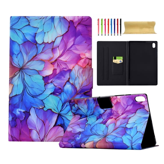 for iPad mini 6th Gen 8.3" 2021 Case, Pattern PU Leather Full Body Protective Adjustable Stand Cover with Card Pocket Folio Flip Case Cover for iPad mini 6th Gen 8.3" 2021, Petal