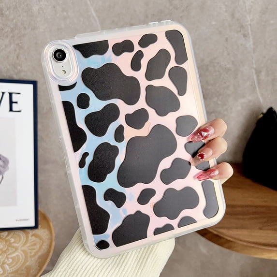 for iPad mini 6th Gen 8.3" 2021 Clear Pattern Back Case, Luxury TPU Laser Lightweight Ultra Slim Shockproof Anti-Scratch Anti-Yellow Drop Protective Cover for iPad mini 6th Generation, Leopard Print