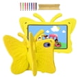 thumbnail image 1 of for iPad mini 6th Gen 8.3" 2021 / iPad mini 7th Gen (A17 Pro) 2024 8.3" Kids Girls Case with Kickstand Soft EVA Foam Lightweight Shockproof Handle Stand Cover, Yellow, 1 of 7
