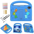thumbnail image 1 of for iPad mini 6th Gen 8.3" 2021 / iPad mini 7th Generation (A17 Pro) 2024 8.3" Silicone Kids Shockproof Cute Case with Handle, Multiple Angles Stand Rugged Cover with Removable Shoulder Strap, Blue, 1 of 9