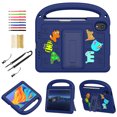 thumbnail image 1 of for iPad mini 6th Gen 8.3" 2021 / iPad mini 7th Generation (A17 Pro) 2024 8.3" Silicone Kids Shockproof Cute Case with Handle, Multiple Angles Stand Rugged Cover with Removable Shoulder Strap,Navyblue, 1 of 9