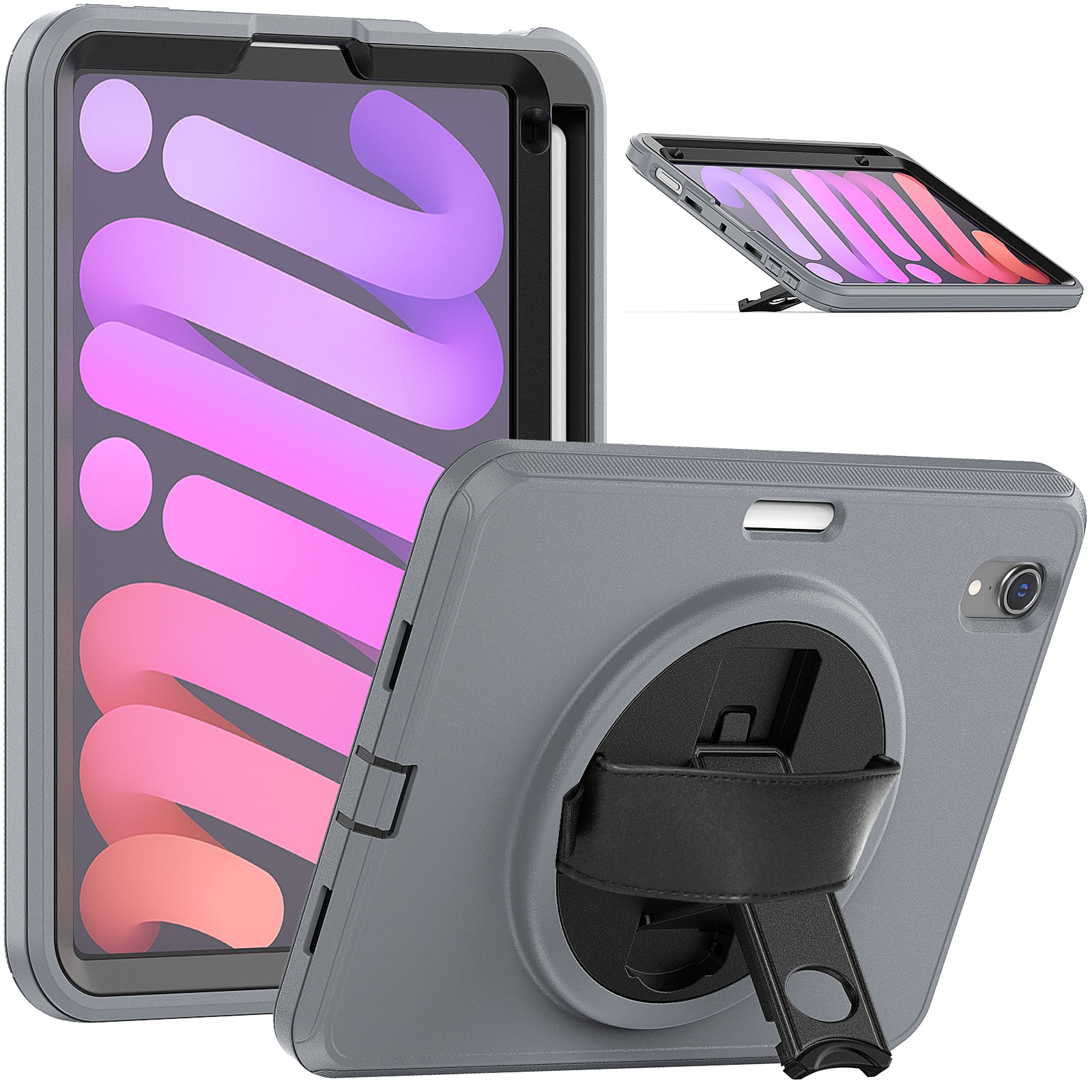 for iPad mini 6th Gen 8.3 inch 2021 Rugged Case, Kids 3 Layer Heavy