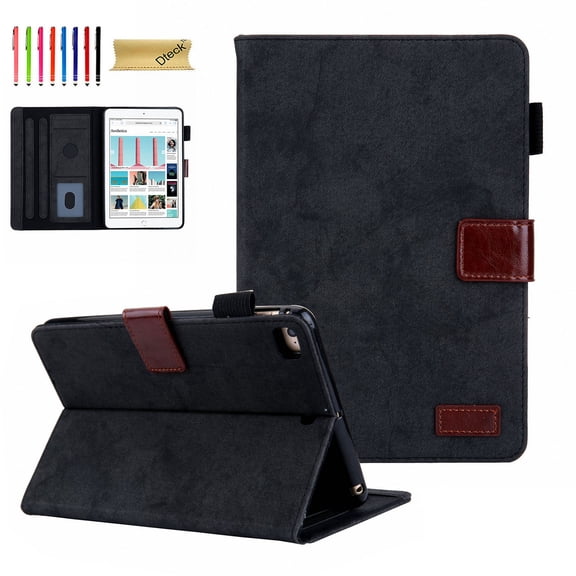 iPad mini 7.9 inch Tablet Business Case, Dteck Magnetic Flip PU Leather Wallet Case, Multiple Angles Viewing Stand Cover, Auto Wake Sleep Compatible For iPad mini 1 2 3 4 5 7.9", Black