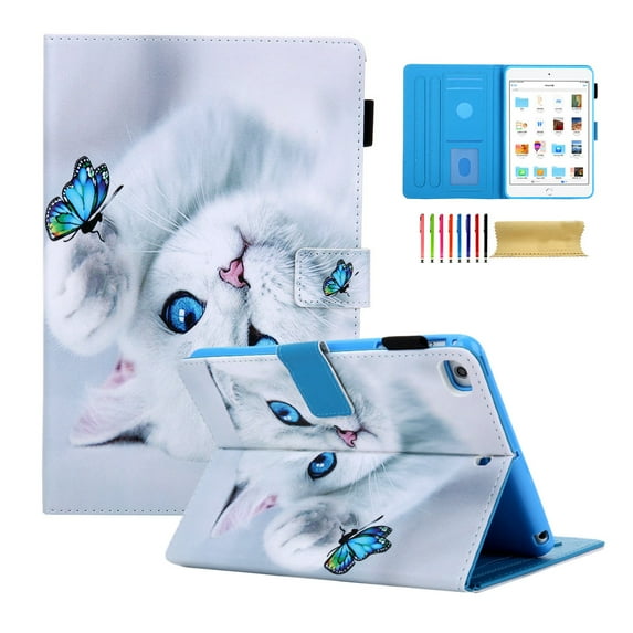 iPad mini 7.9" tablet Case, Dteck PU Leather Folio Smart Cover with Auto Sleep Wake Stand Wallet Case For Apple iPad mini 1 2 3 4 5 7.9 inch, Cat