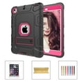 thumbnail image 1 of iPad mini Case, Dteck 3 in 1 Hybrid Heavy Duty Rugged Shockproof Anti-Scratch Protective Kickstand Case With PET Screen Protector For iPad mini 1 2 3 (not fit mini 4&5),Black/Rose, 1 of 7
