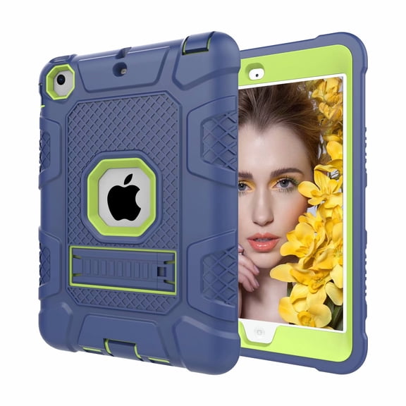 iPad mini Case; iPad mini 2 Case, iPad mini 3 Case, Dteck Shockproof Stand Kids Case Protective Cover, Blue / Yellow