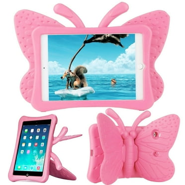 iPad mini Kids Case, iPad mini 1 2 3 4 5 7.9 inch Tablet Case For Kids, Dteck Light Weight Shockproof EVA Foam Protective Tablet Cover Handle Stand Child Friendly Case, Pink