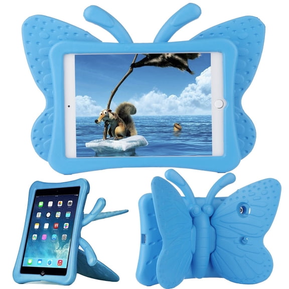 iPad mini Kids Case, iPad mini 1 2 3 4 5 7.9 inch Tablet Case For Kids, Dteck Light Weight Shockproof EVA Foam Protective Tablet Cover Handle Stand Child Friendly Case, Blue