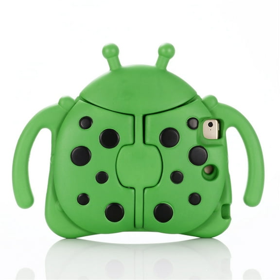 iPad mini Shockproof Handle Case, Dteck [Beetle Cartoon] EVA Foam Kids-Friendly Impact Hybrid Silicone Protective Cover For Apple iPad mini 1 2 3 4 5 7.9 inch, Green