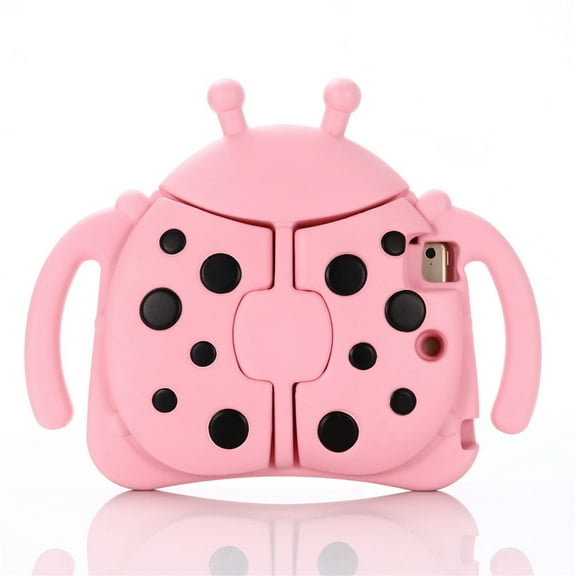 iPad mini Shockproof Handle Case, Dteck [Beetle Cartoon] EVA Foam Kids-Friendly Impact Hybrid Silicone Protective Cover For Apple iPad mini 1 2 3 4 5 7.9 inch, Pink