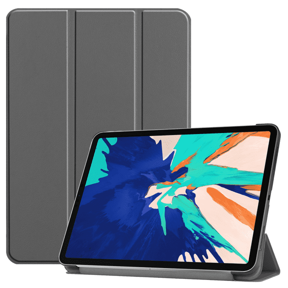 For iPad pro 12.9 Protective Leather Soft Shell All-Inclusive Pen Tray iPad Pro 12.9 Inch Tablet Protective Sleeve Tri-Fold Cass Stand Ultra-Thin Shell Anti-Drop Leather Case (Red)