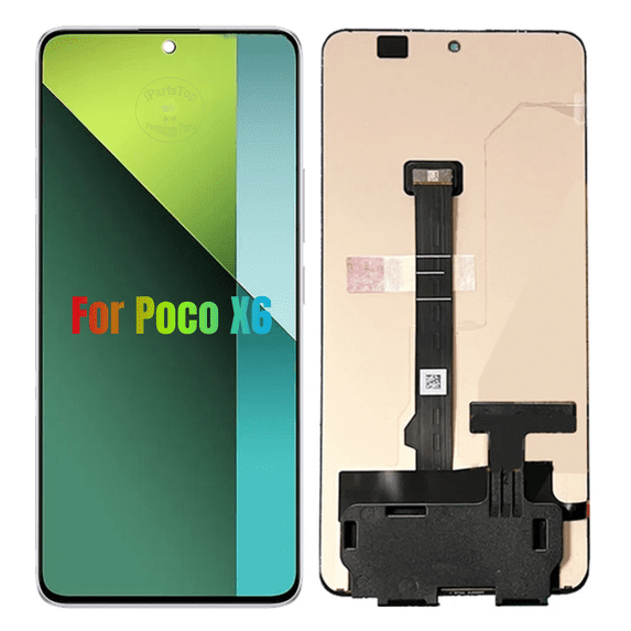 iParts Replacement AMOLED Display Touch Screen Assembly Compatible With Xiaomi Poco X6 23122PCD1 23122PCD1G Black Repair Parts