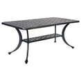 thumbnail image 1 of iPatio Indoor Outdoor 21x42" Rectangular Cast Aluminum Standard Coffee Table with Shelf: Rust-Resistant, Durable Coffee table for Patio, Garden, and Terrace (Dessert Night), 1 of 5