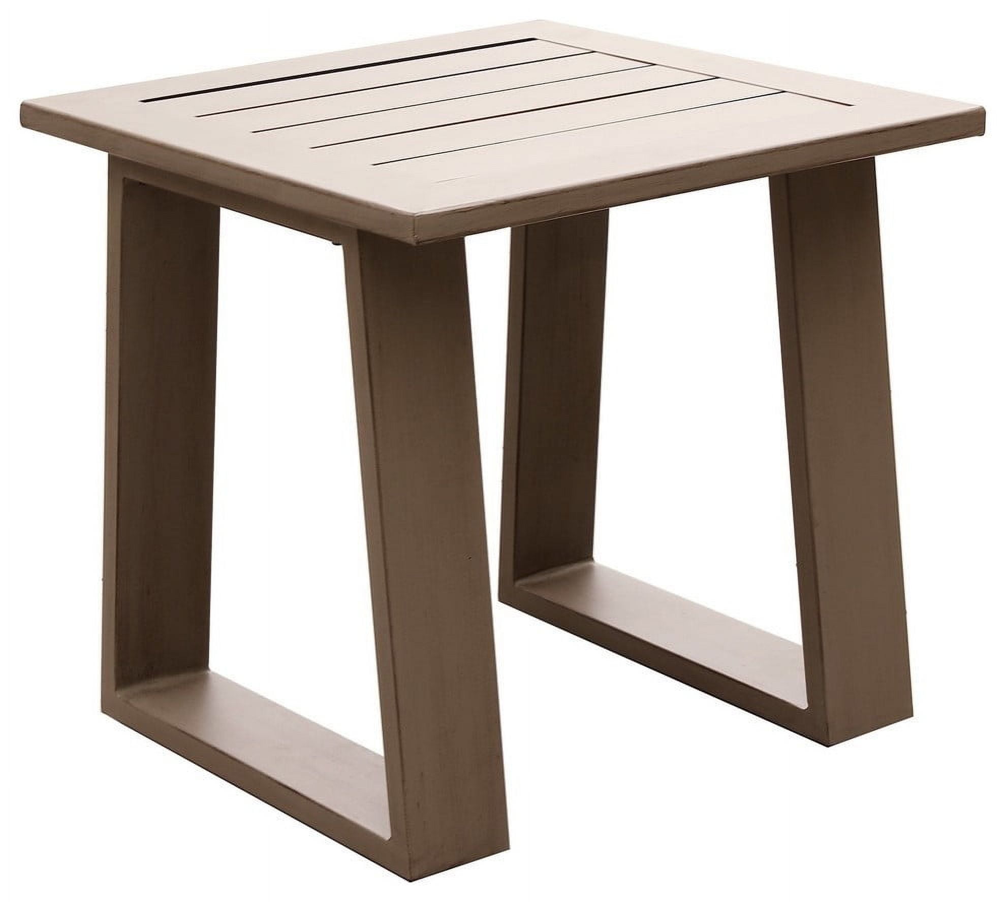 Powdered Pewter 23" Square Aluminum Outdoor End Table