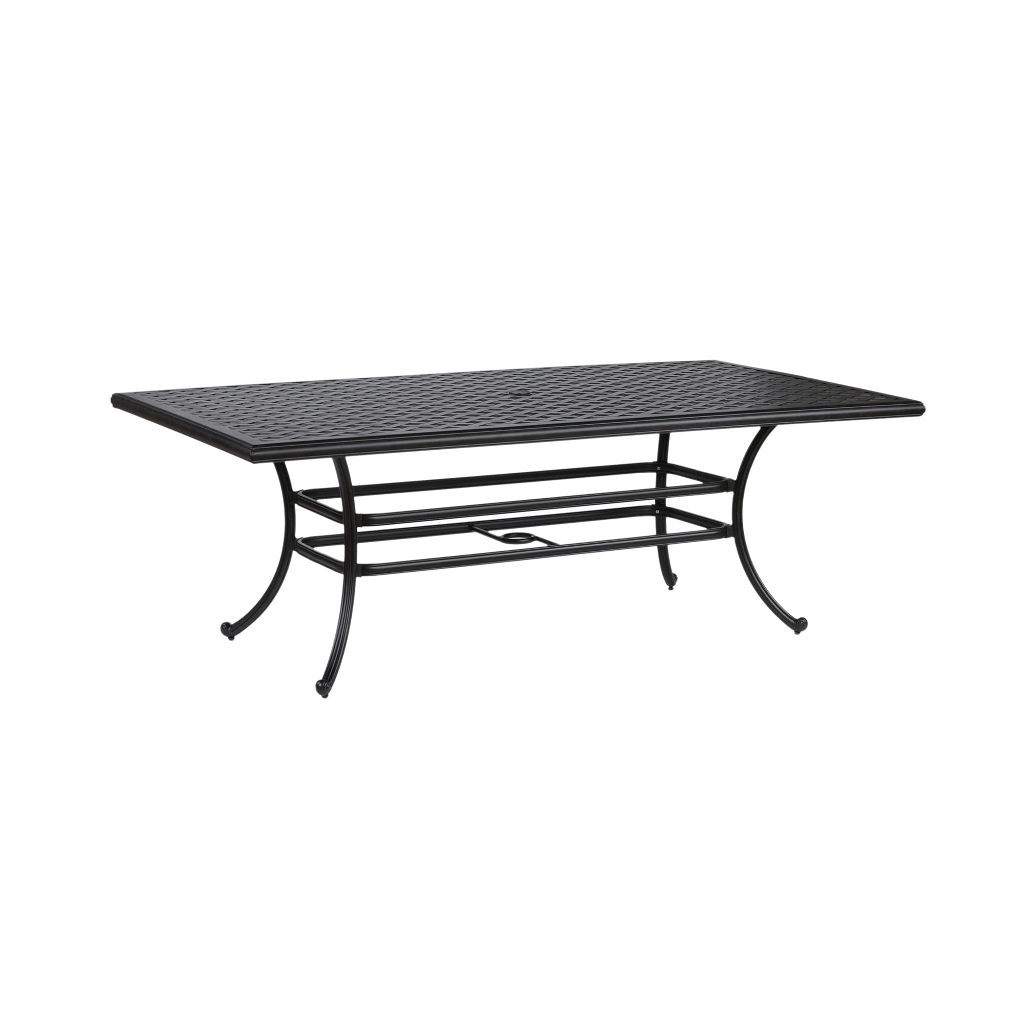 Dark Lava Bronze 46x86 Inch Rectangular Aluminum Outdoor Dining Table