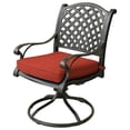 thumbnail image 1 of iPatio Outdoor Aluminum Swivel Rocker Dining Chairs with Cushions: Weather-Resistant, Modern, Durable , Comfortable Dining Arm Chairs for Patio, Garden, and Backyard, Set of 2 (Terracotta), 1 of 5