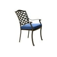 thumbnail image 1 of iPatio Outdoor Garden Patio Aluminum Dining Arm Chair With Cushion, Set of 2, Navy Blue, 1 of 5