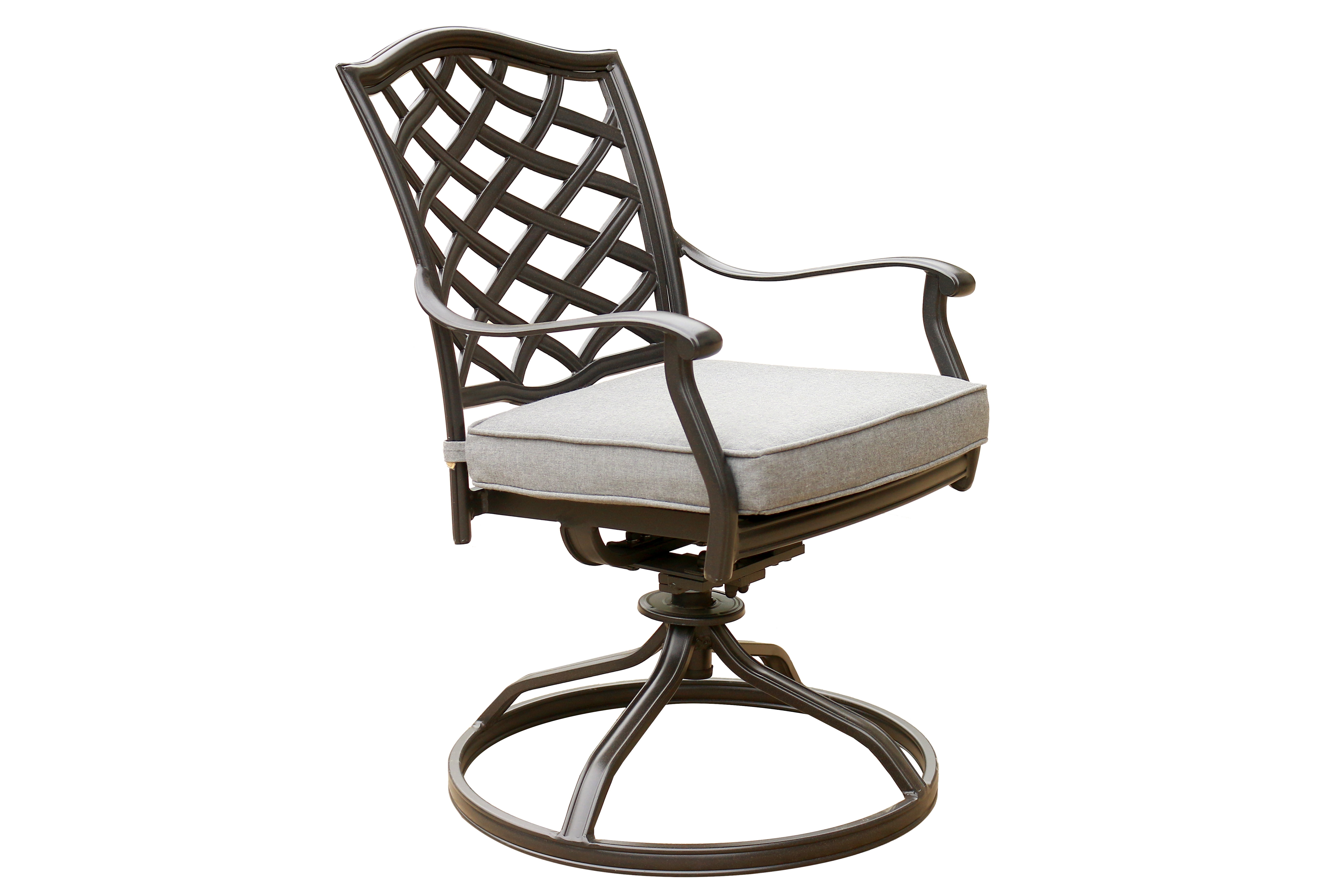 iPatio Outdoor Garden Patio Aluminum Dining Swivel Rocker Chair