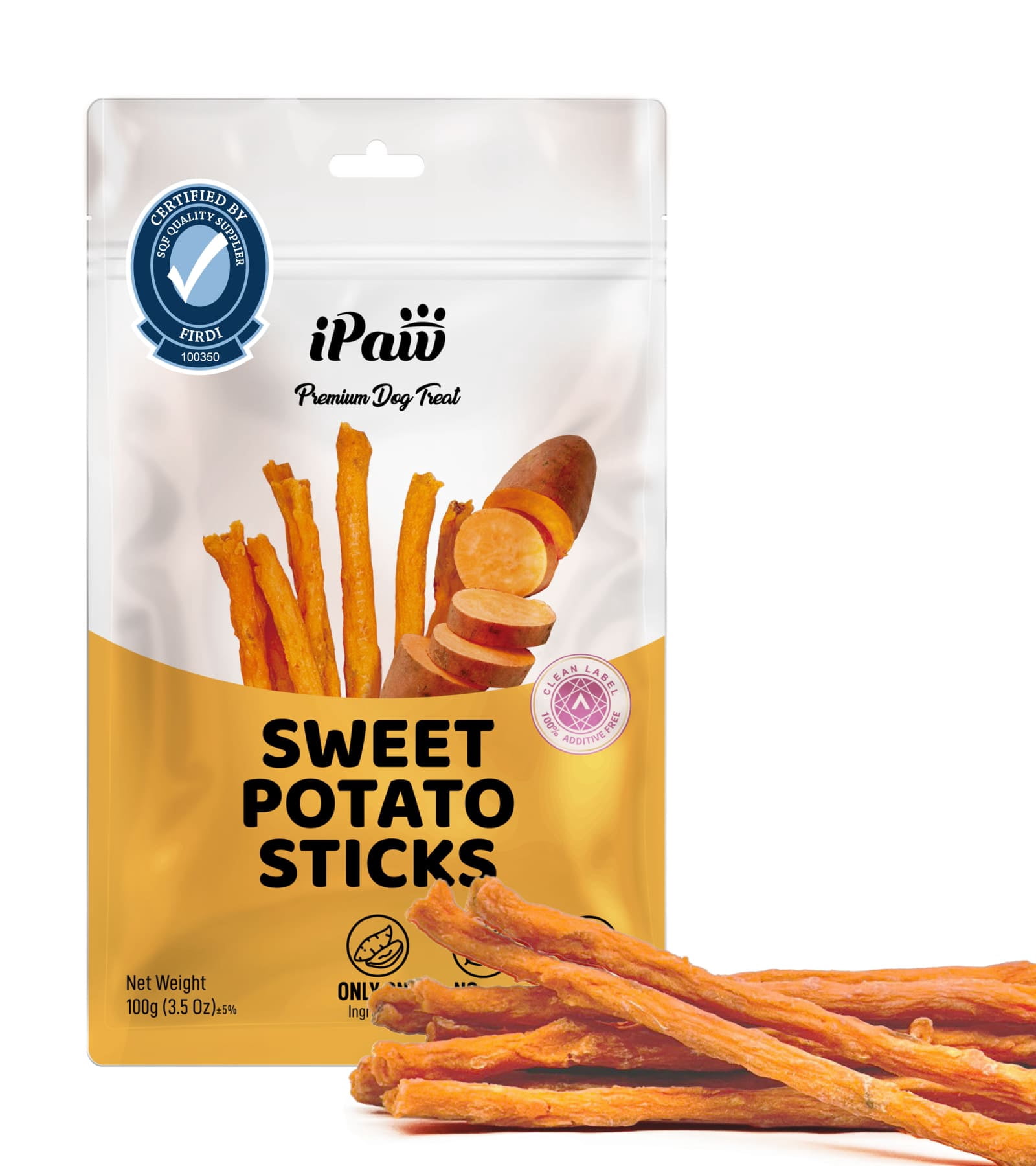 iPaw Sweet Potato Sticks Dog Treats, 3.5oz - Walmart.com