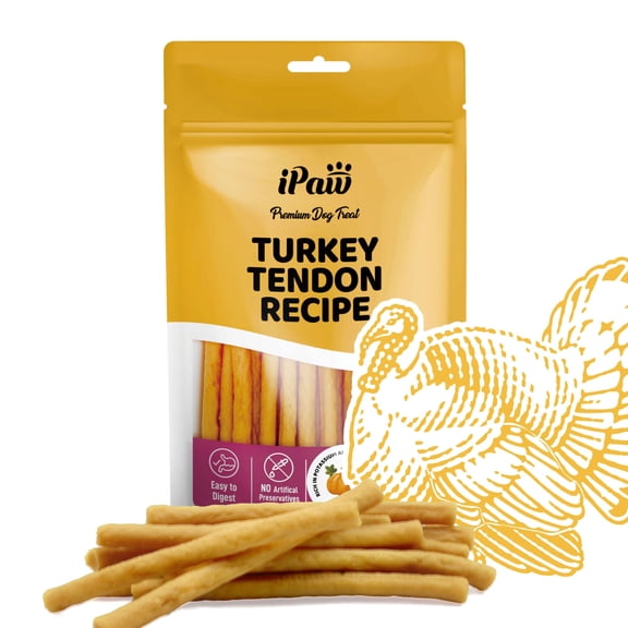 iPaw Turkey Tendon Soft Strip, Pumpkin