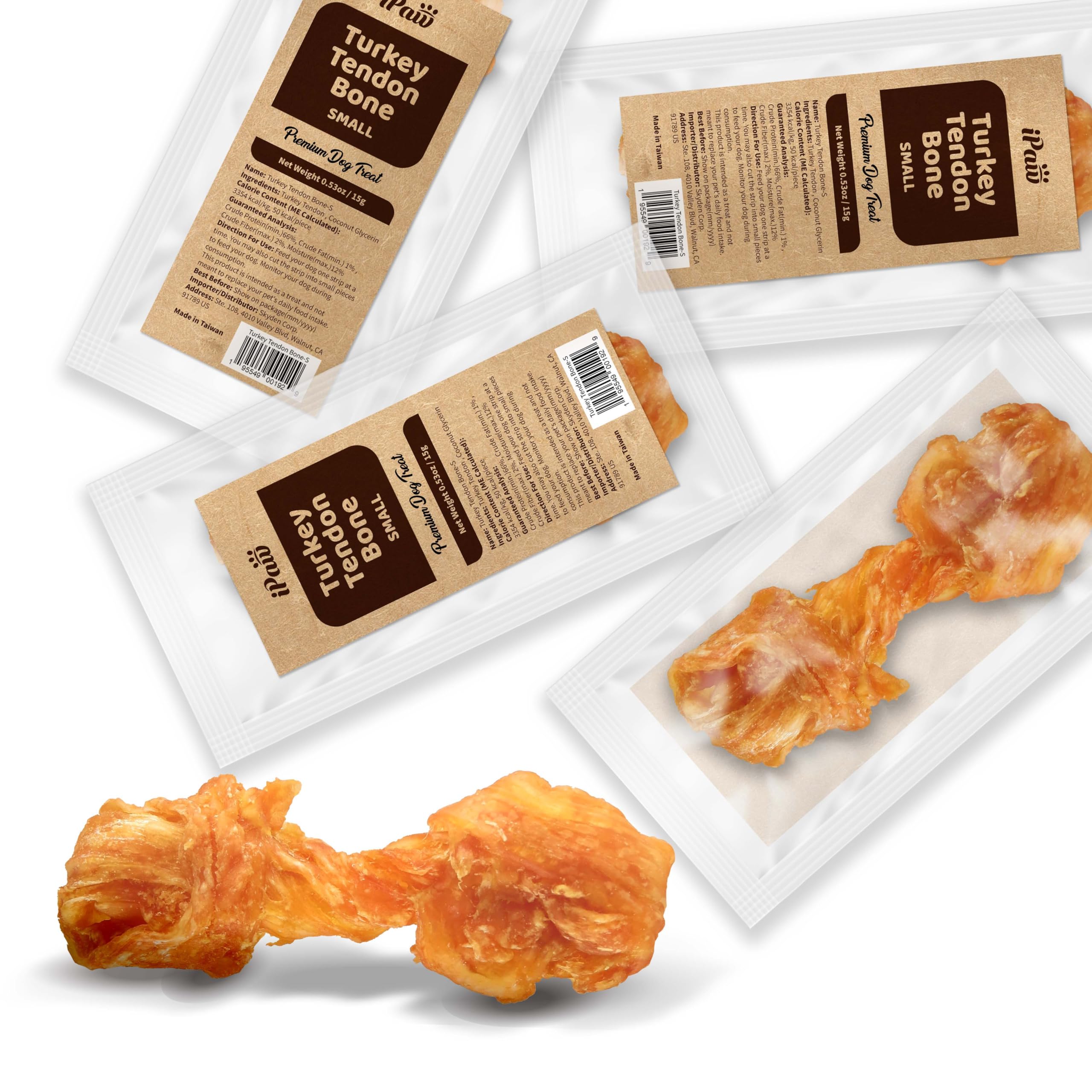 iPaw Turkey Tendon for YPF5 Dogs, Ingredient Sourced from USA