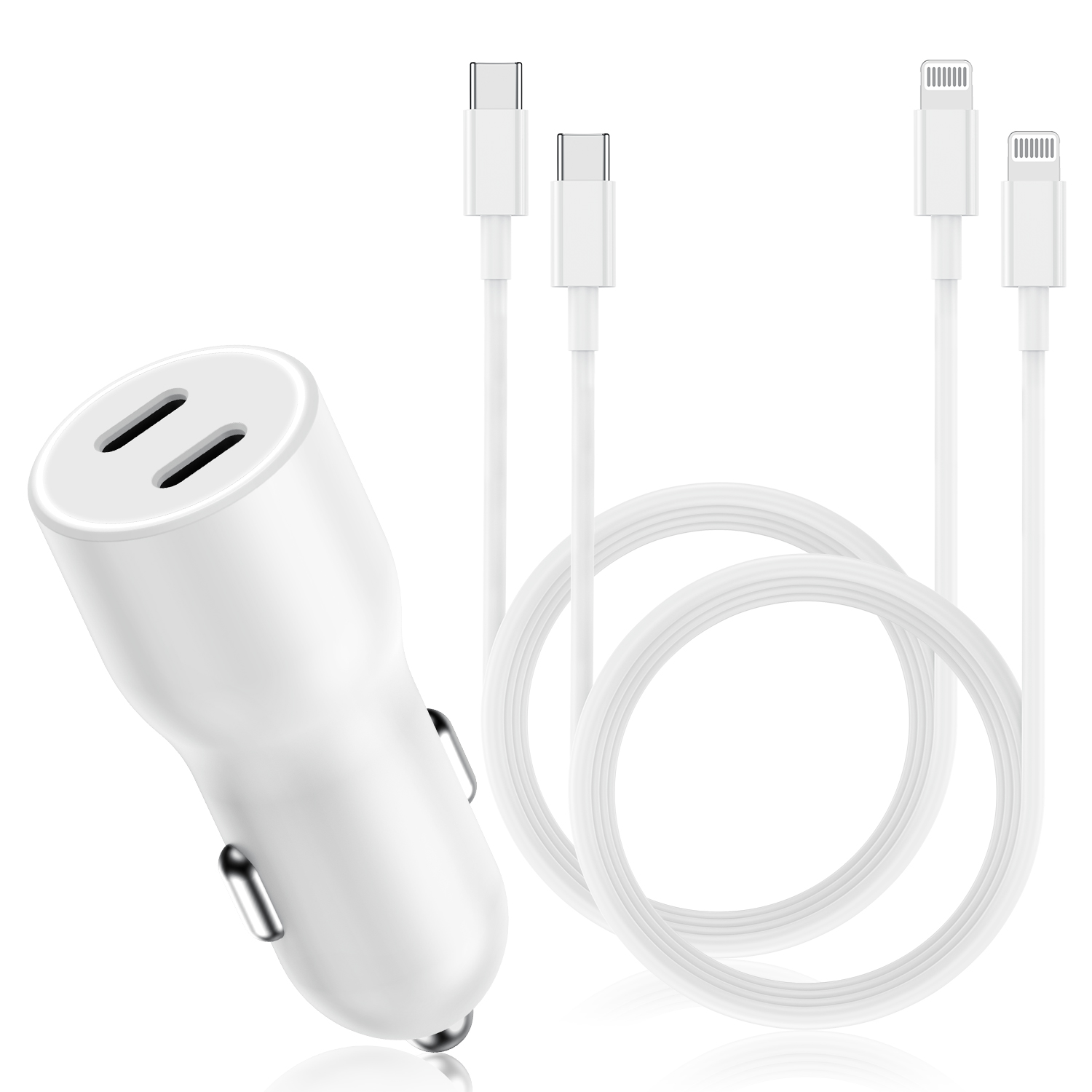 Simyoung Dual Lightning Splitter Adapter, 2in1 iPhone Jack Adapter