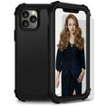 thumbnail image 1 of iPhone 11 2019 Case with Temepered Glass Screen Protector, Dteck Full body Protection 3 Layer Hybrid Rugged Shockproof Case Glass Screen Cover For Apple iPhone 11 6.1", Black, 1 of 9