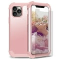 thumbnail image 1 of iPhone 11 2019 Case with Temepered Glass Screen Protector, Dteck Full body Protection 3 Layer Hybrid Rugged Shockproof Case Glass Screen Cover For Apple iPhone 11 6.1", Rosegold, 1 of 9