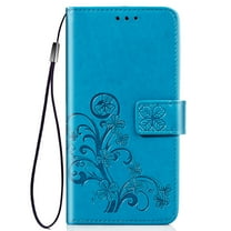 iPhone 11 6.1" 2019 Case, Allytech Slim Fit Lightweight Folio Flip Stand Hand Wrist Strap Shockproof Retro Defender Bumper Magnetic Clasp Wallet Case Cover for Apple iPhone 11 6.1 Inch,Blue