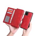 thumbnail image 1 of iPhone 11 6.1" Case,Allytech Premium PU Leather Kickstand Folio Detachable Adjustable Shoulder Strap Back TPU Cover Shockproof Full Protection Cards Slots Wallet Case for Apple iPhone 11,Red, 1 of 1
