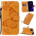 thumbnail image 1 of iPhone 11 6.1" Case Wallet, Allytech Slim Fit PU Leather Folio Wrist Strape Shockproof Protective Lightweight Cards Slots TPU Back Cover Case for Apple iPhone 11 6.1" 2019, Yellow, 1 of 1