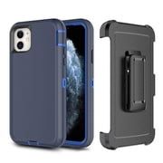 For iPhone 11 (6.1") Shockproof Heavy Duty Full Body Protection Hybrid Defender Rugged Case with Holster