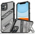 thumbnail image 1 of for iPhone 11 Anti-Slip Phone Case with Hidden Kickstand,Hyrbid Silicone TPU Shockproof Rugged Protective Anti-Scratch Hard PC Back Cool Case Men for iPhone 11,Grayblack, 1 of 8