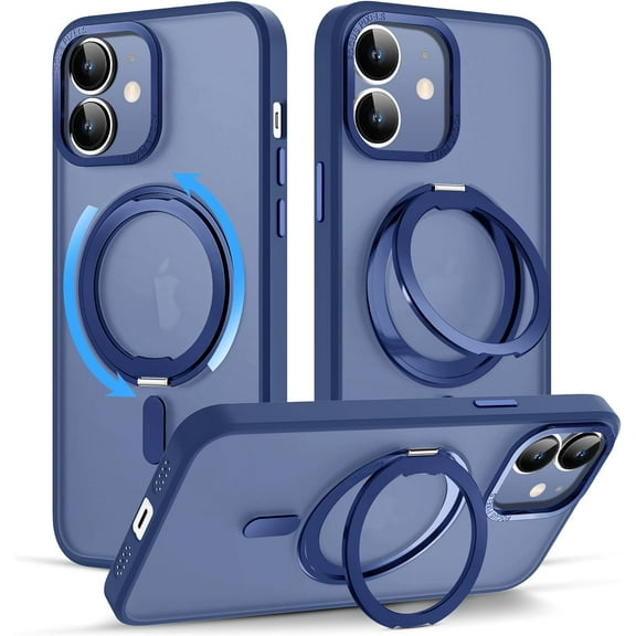 for iPhone 11 Case with 360° Rotatable  Ring Stand [Compatible with Mag-Safe] [-Grade Protection]Scratch-Resistant Clear  Phone Case for iPhone 11 Phone Case 6.1", Blue